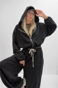 felpa crop con zip she